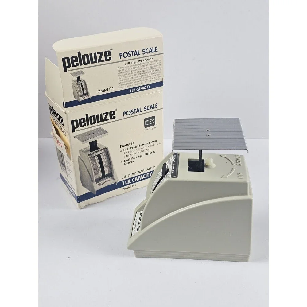 Vintage Pelouze Postal Scale USA 16oz Capacity Model P1 with Original Box